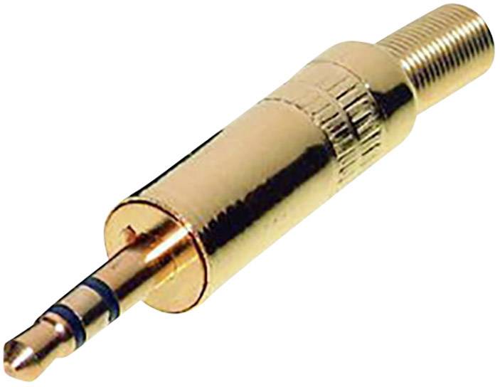 TRU COMPONENTS Klinken-Steckverbinder 3.5 mm Stecker, gerade Polzahl: 3 Stereo Gold