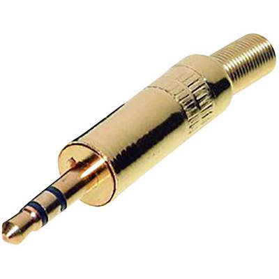 Ein vergoldeter 3,5-mm-Klinkenstecker für Audioverbindungen, bekannt für seine Langlebigkeit und hohe Klangqualität.
