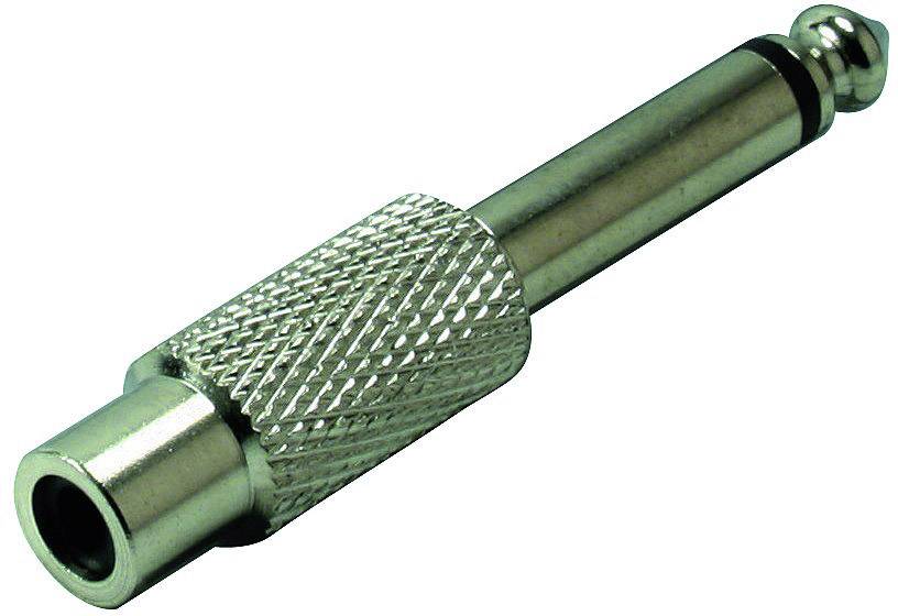 TRU COMPONENTS Klinken-Adapter Klinkenstecker 6.35 mm - Cinch-Buchse Mono Polzahl:2 1 St.