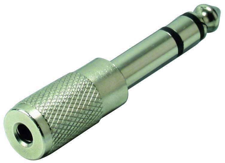 TRU COMPONENTS Klinken-Adapter Klinkenstecker 6.35 mm - Klinkenbuchse 3.5 mm Stereo Polzahl:3