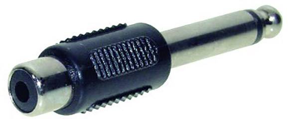 TRU COMPONENTS Klinken-Adapter Klinkenstecker 6.35 mm - Cinch-Buchse Mono Polzahl:2 1 St.