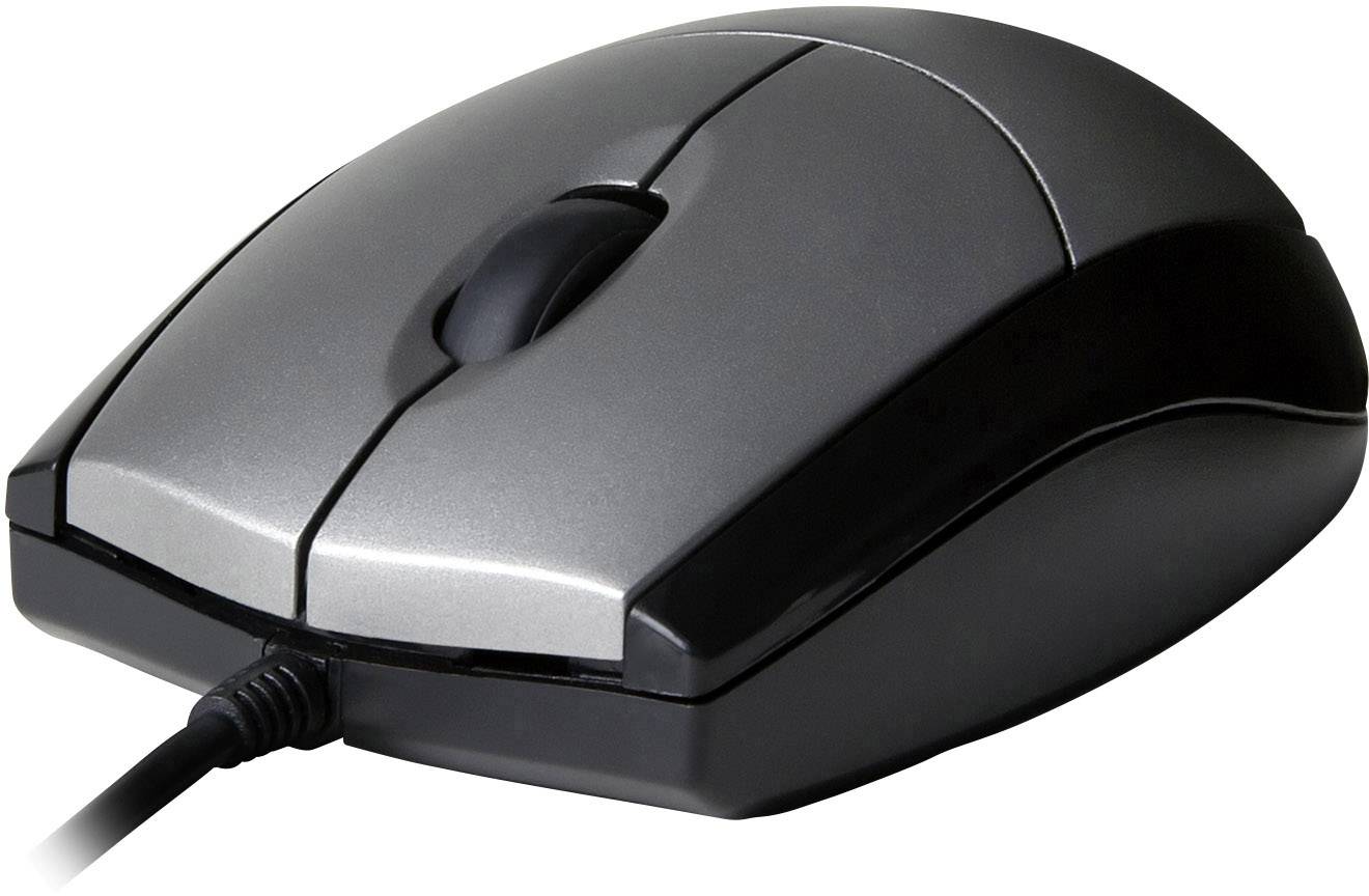 V7 MOUSE OPTICAL BLK/SIL RETAI