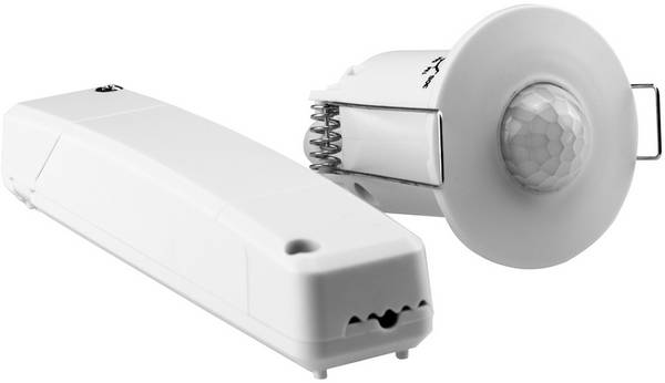 Grothe 94506 Aufputz, Decke, Einbau PIR-Bewegungsmelder 360 ° Relais Weiß IP20