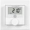 Thermostat mit Anzeige '21,0°C', darunter ein Knopf und ein Drehregler. Markenaufdruck 'homematic IP'.