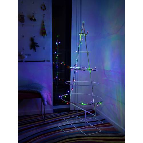 Konstsmide 6351-520 Micro-Lichterkette Innen netzbetrieben Anzahl Leuchtmittel 20 LED RGB Beleuchtete Länge: 1.33 m dimm...