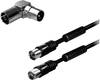 BKL Electronic Antennen Anschlusskabel [1x Antennenstecker 75 Ω - 1x Antennenbuchse 75 Ω] 2.00 m 80 dB doppelt geschirmt Schwarz