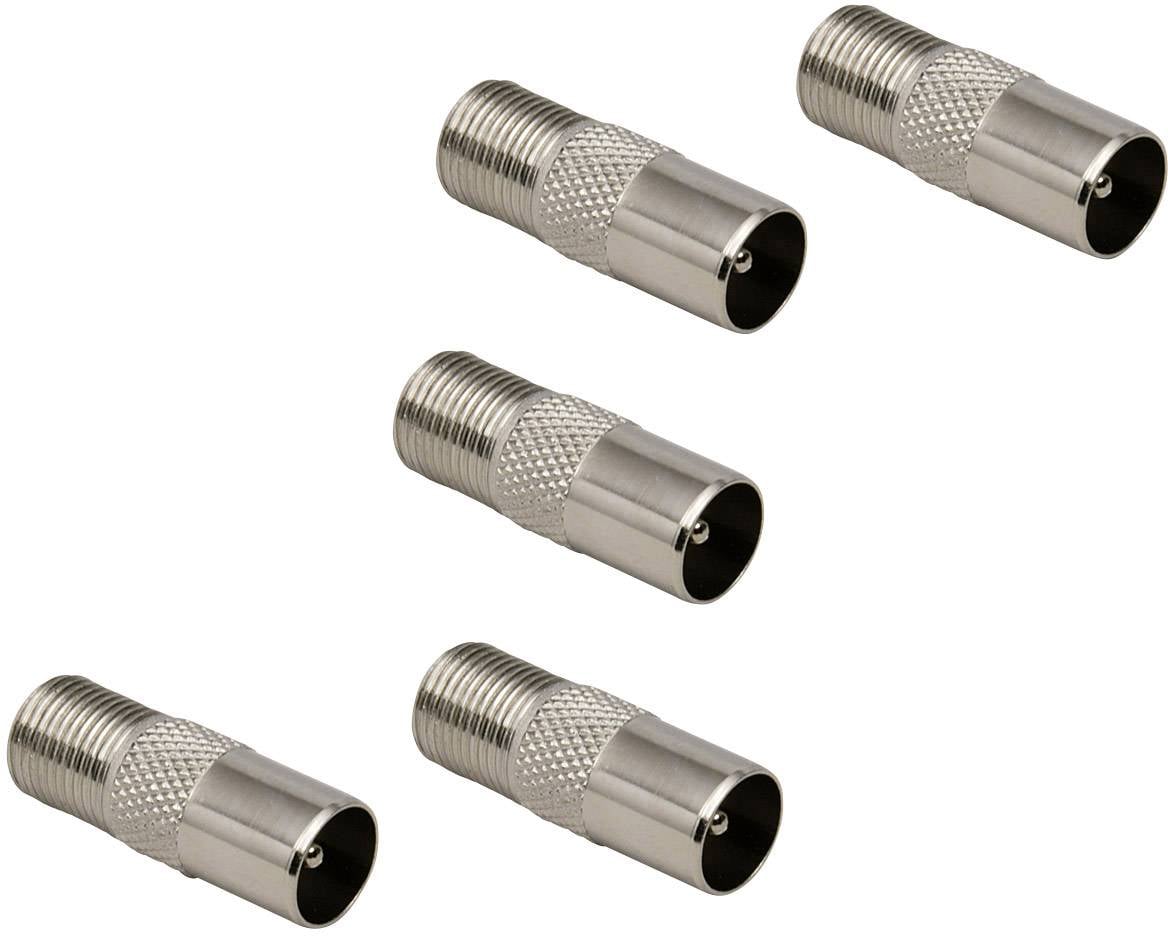 BKL Electronic 0403555 Koax-F-Adapter Anschlüsse: Koax-Stecker IEC, F-Buchse 5 St.