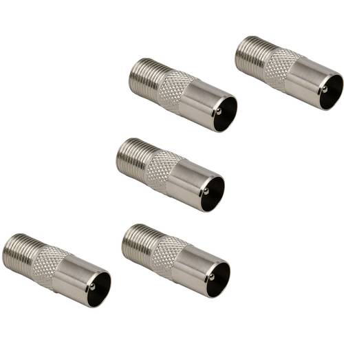 BKL Electronic 0403555 Koax-F-Adapter Anschlüsse: Koax-Stecker IEC, F-Buchse 5 St.