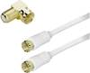 BKL Electronic Antennen, SAT Anschlusskabel [1x F-Stecker - 1x F-Stecker] 2.50 m 85 dB vergoldete Steckkontakte, doppelt geschirmt Weiß