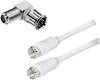 BKL Electronic Antennen, SAT Anschlusskabel [1x F-Stecker - 1x F-Stecker] 2.50 m 85 dB doppelt geschirmt Weiß