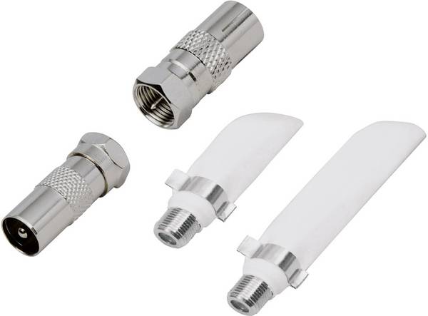 BKL Electronic 0403524 Koax-/F-Fensterdurchführung Set Fensterdurchführung Anschlüsse: F-Stecker, F-Buchse, Koax-Stecker IEC, Koax-Buchse IEC 1 St.