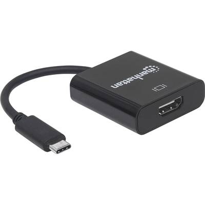 Manhattan 151788 USB / HDMI Adapter [1x USB 3.2 Gen 2 Stecker C (USB 3.1) - 1x HDMI-Buchse] Schwarz Farbcodiert, Flexibe