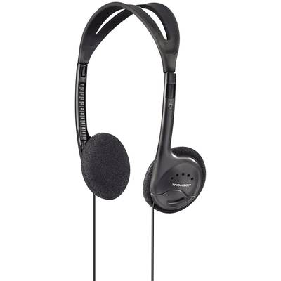 Thomson HED1115BK   On Ear Kopfhörer kabelgebunden  Schwarz  Leichtbügel