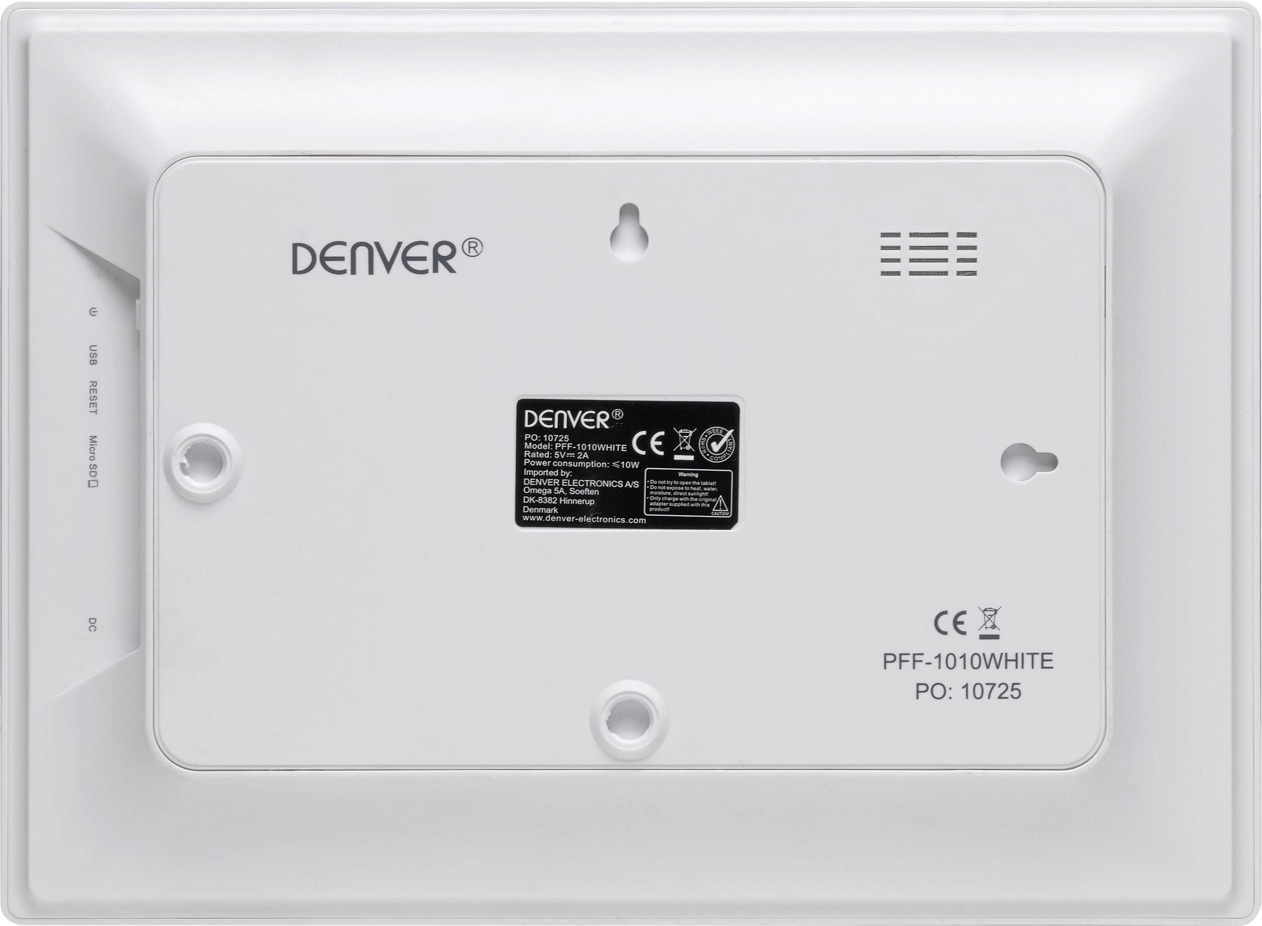Denver PFF-1010 White Digitaler WiFi-Bilderrahmen 25.4 cm 10 Zoll 1024 x 600 Pixel 8 GB Weiß-4