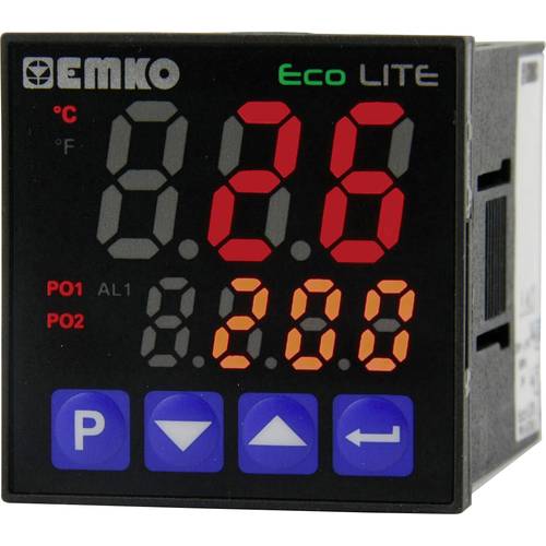 Emko ecoLITE.4.6.2R.0.0 Temperaturregler Pt100, J, K, R, S, T, L -199 bis +999 °C Relais 5 A (L x B x H) 90 x 48 x 48 mm