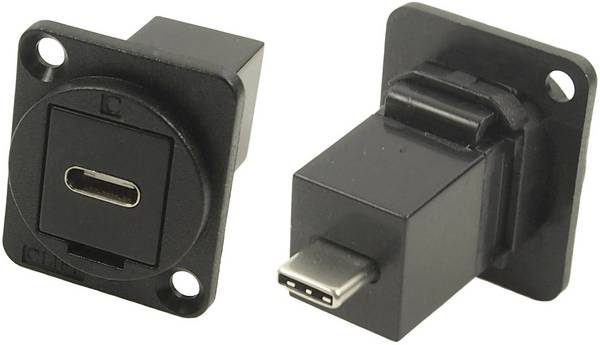 XLR Adapter USB-C™ Buchse auf USB-C™ Stecker Adapter, Einbau   CP30211MB Cliff Inhalt: 1 St.