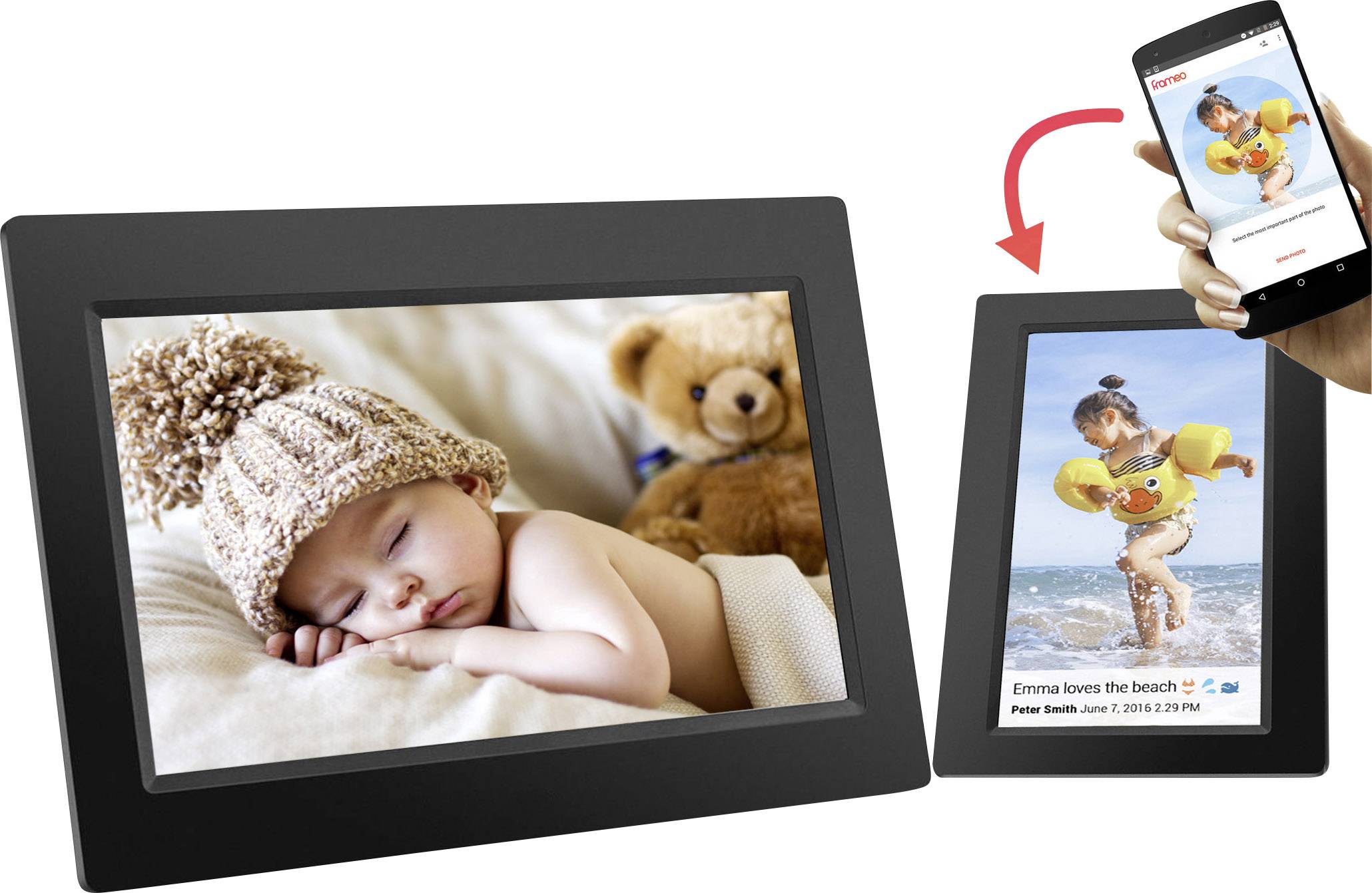 Denver Pff 1010 Black Digitaler Wifi Bilderrahmen 25 7 Cm 10 1 Zoll 1280 X 800 Pixel 8 Gb Schwarz Kaufen