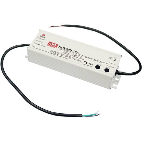 Thumbnail - MEAN WELL HLG-80H-12B LED-Treiber, LED-Trafo Konstantspannung, Konstantstrom 60 W 5 A 7.2 - 12 V/DC dimmbar, PFC-Schaltk...