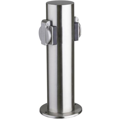 Thumbnail - Heitronic 35103 Gartensteckdose 2fach Edelstahl erhöhter Berührungsschutz