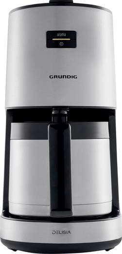 Kaffeemaschine Grundig KM 8680 Delisa Edelstahl, Schwarz