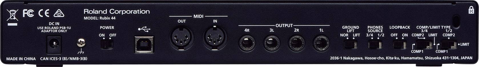 ROLAND RUBIX44 - USB Audio-Interface (XLR-Mikrofonvorverstärker | 4x Eingänge & 4x Ausgänge)-2