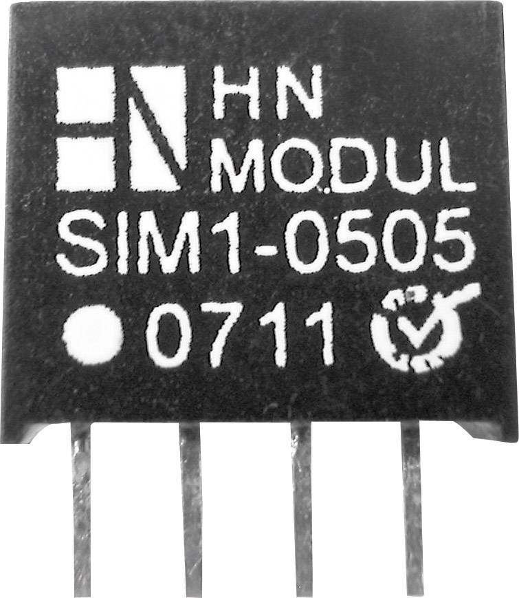 HN POWER DC/DC-Wandler, Print SIM1-2412-SIL4 24 V/DC 12 V/DC 83 mA 1 W Anzahl Ausgänge: 1 x (SIM1-24