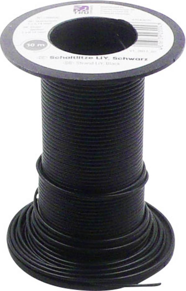 TRU COMPONENTS 1566830 Litze LiY 1 x 0.14 mm² Schwarz 10 m