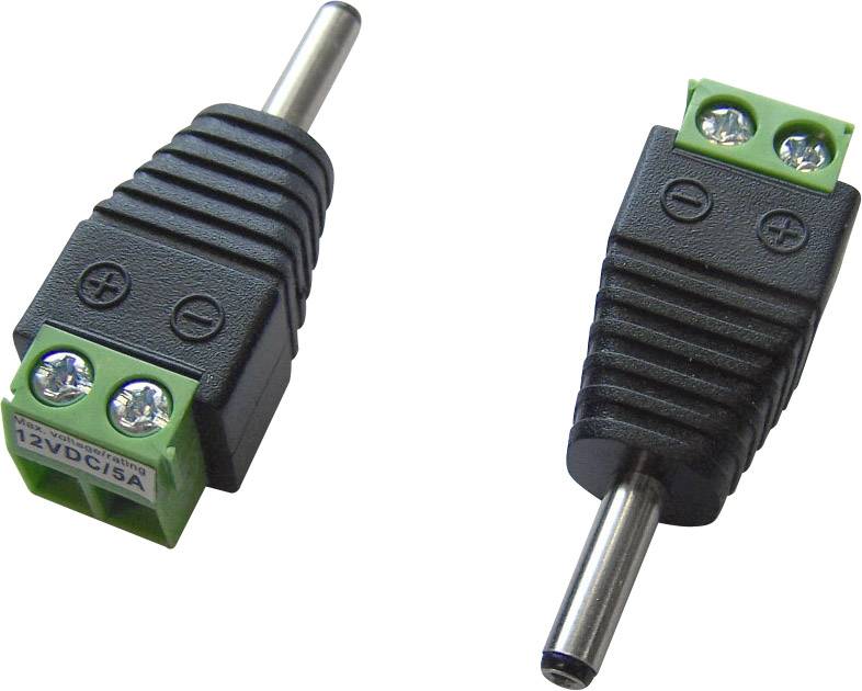 TRU COMPONENTS LT-DC3.5M Lavspændingsstik Stik, lige 3.5 mm 1.3 mm 1 stk