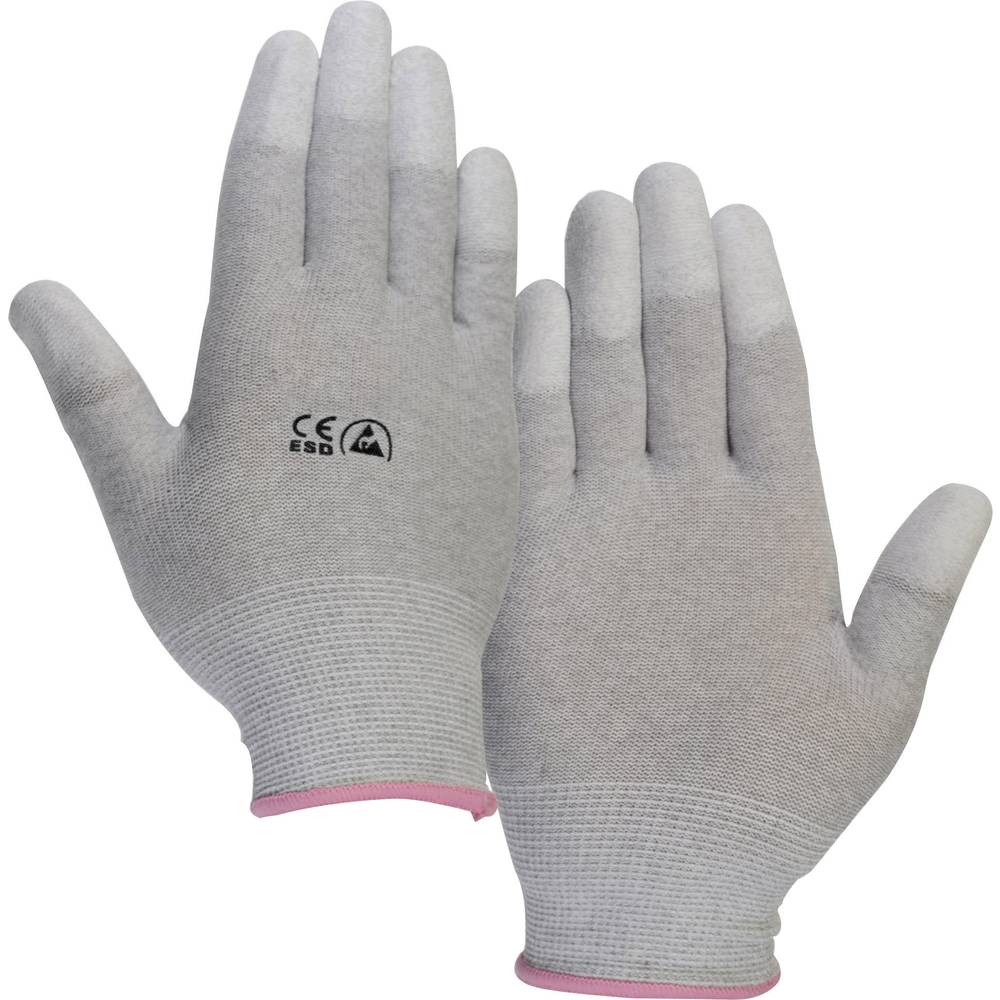 TRU COMPONENTS ESD-handschoen Met coating op de vingertoppen Maat: S Polyamide