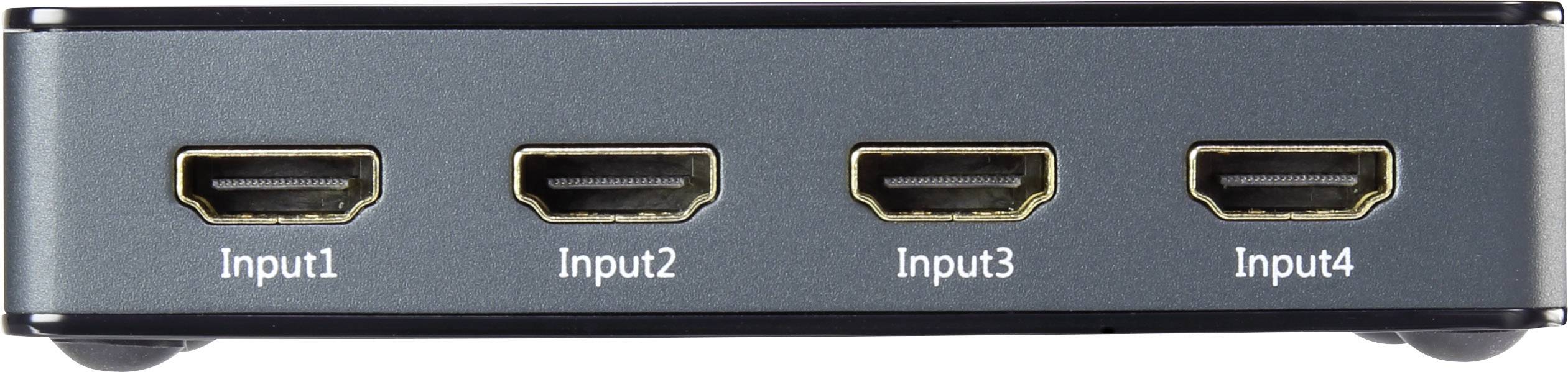 SpeaKa Professional 4 Port HDMI-Switch mit Picture in Picture-Funktion, mit Fernbedienung 3840 x 2160 Pixel-5