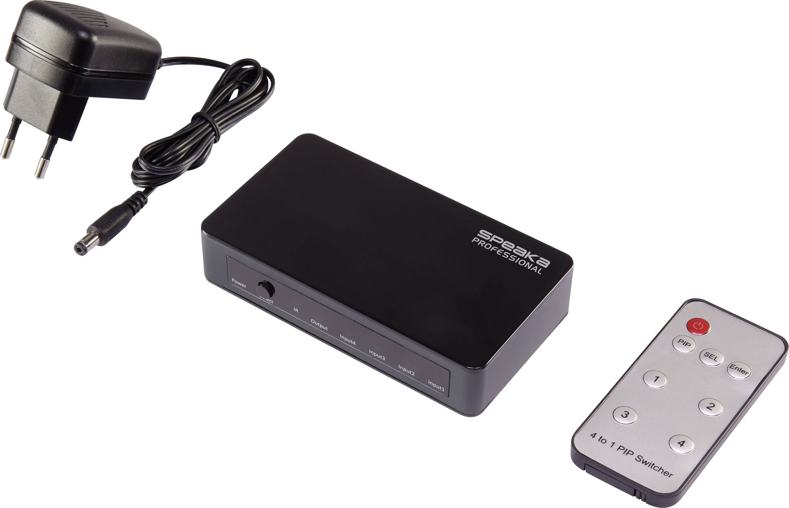 SpeaKa Professional 4 Port HDMI-Switch mit Picture in Picture-Funktion, mit Fernbedienung 3840 x 2160 Pixel-7