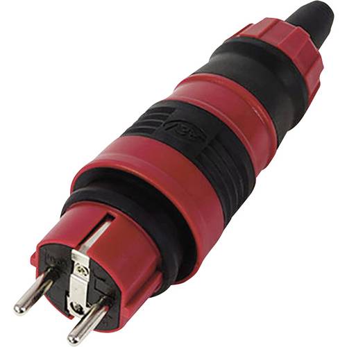REV 0018211000 Schutzkontaktstecker Polycarbonat, Gummi 230 V Rot, Schwarz IP44