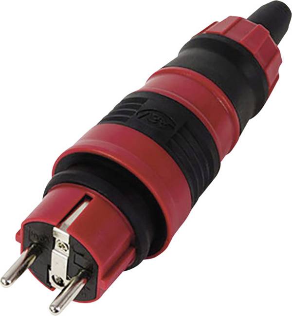 REV 0018211000 Schutzkontaktstecker Polycarbonat, Gummi  230 V Rot, Schwarz IP44