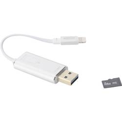 Image of ednet Smart Memory Apple Lightning-Kartenleser Smartphone/Tablet Silber USB 3.2 Gen 2 (USB 3.1), Apple Lightning,