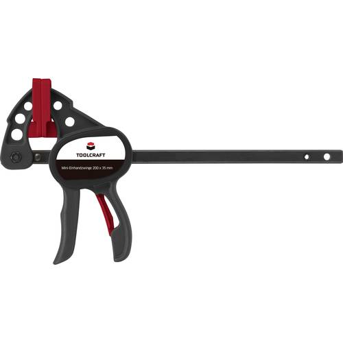 Mini-Einhandzwinge 100 X 35 mm 250 Nm TOOLCRAFT 1574784 Spann-Weite (max.):100 mm Produktabmessung, Länge: 191 mm Auslad...