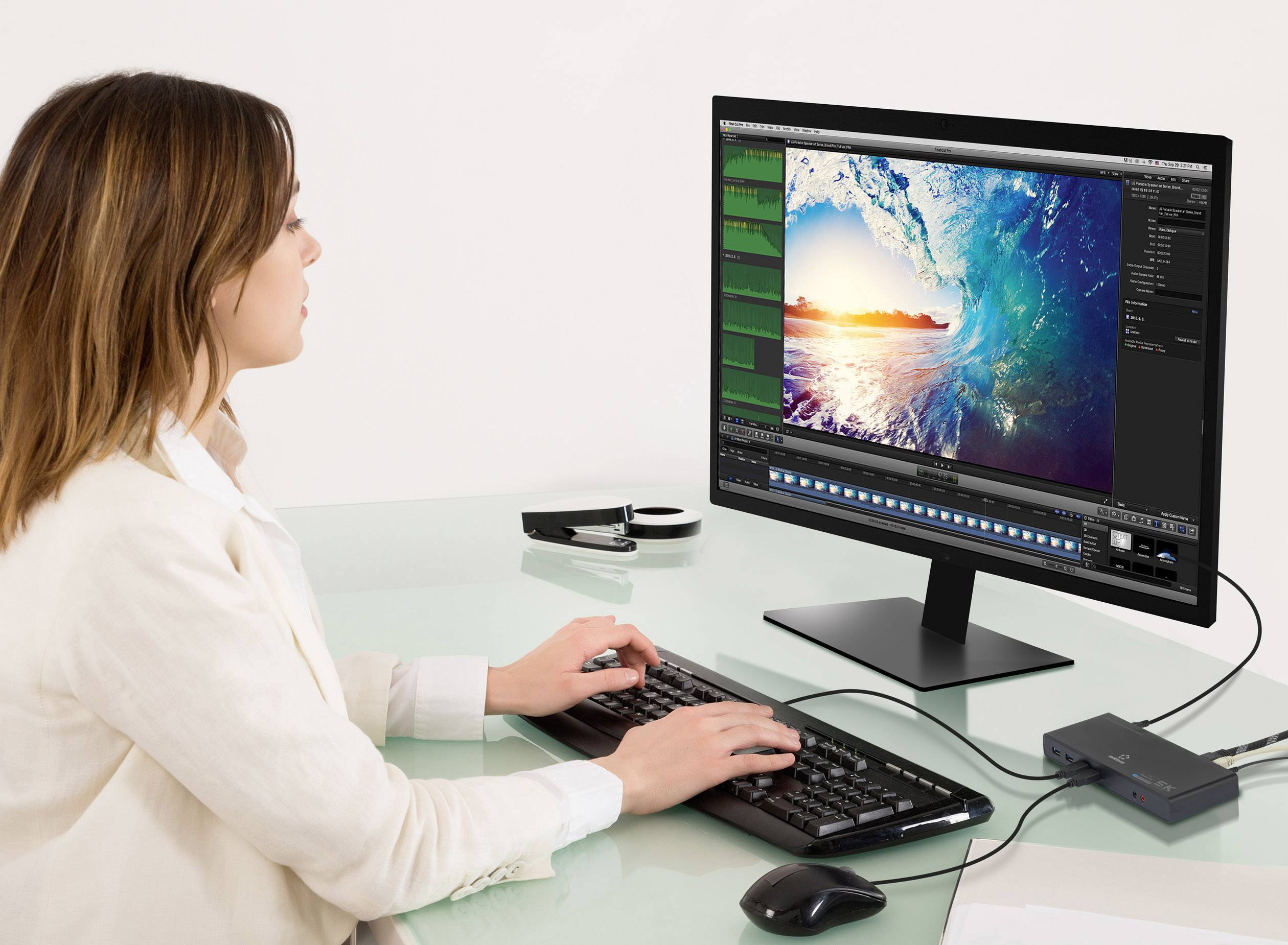 Renkforce USB-C® Dockingstation Dual 4K USB-C™ Dock Passend für Marke Dockingstations: Universal-1