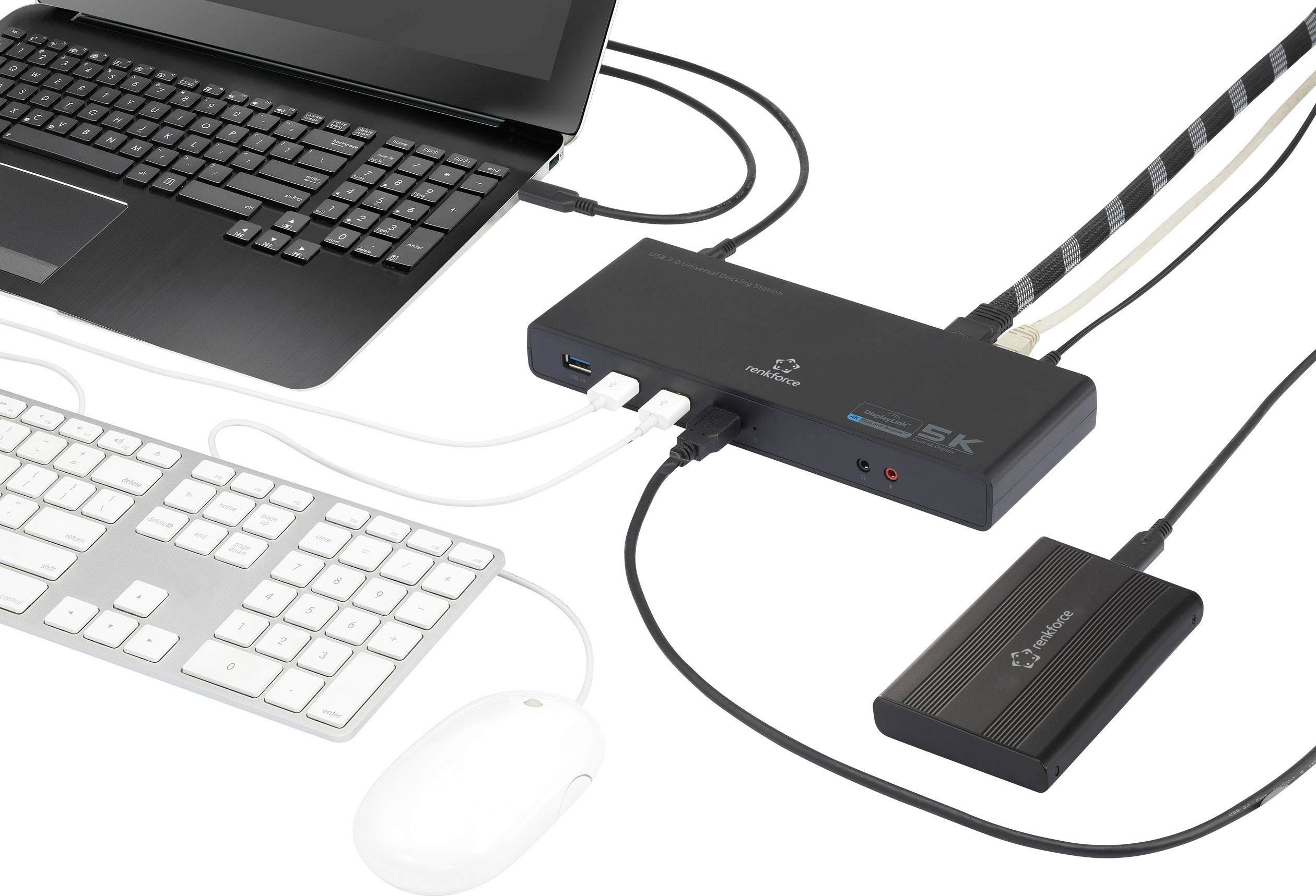 Renkforce USB-C® Dockingstation Dual 4K USB-C™ Dock Passend für Marke Dockingstations: Universal-2