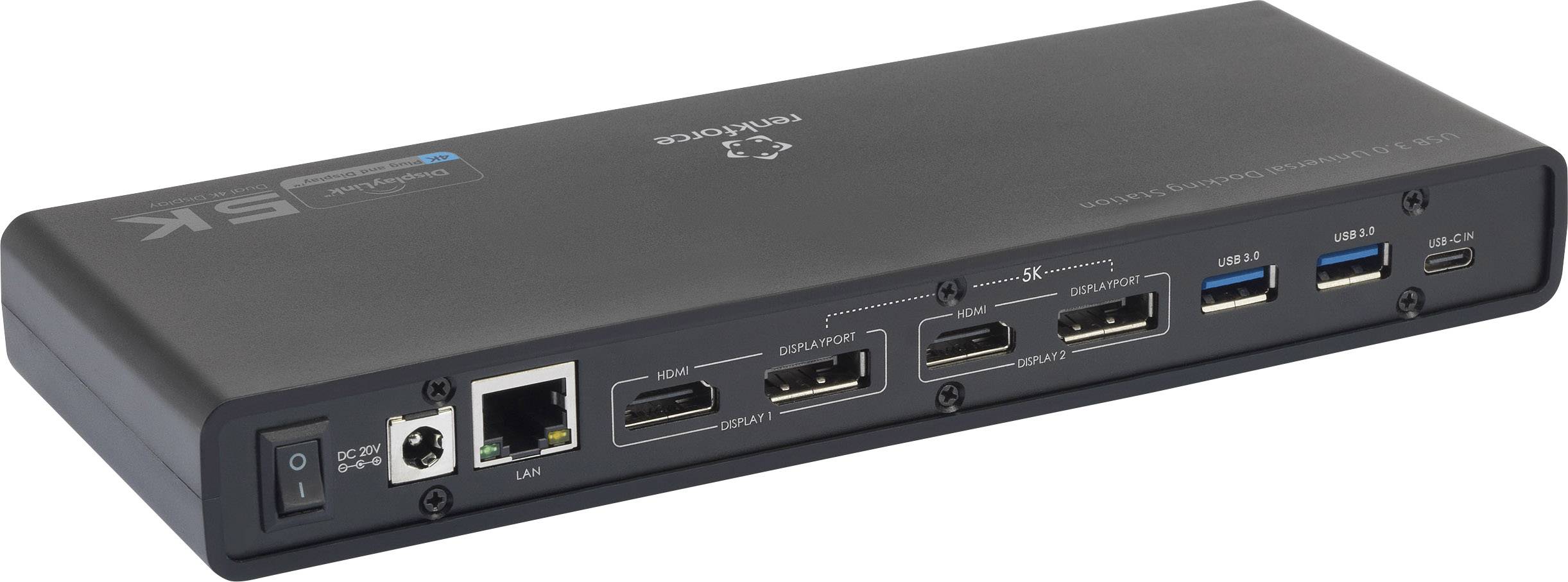 Renkforce USB-C® Dockingstation Dual 4K USB-C™ Dock Passend für Marke Dockingstations: Universal-5