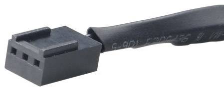 PC-Lüfter Anschlusskabel [1x PC-Lüfter Stecker 3pol. - 1x PC-Lüfter Buchse 3pol.] 0.08 m Schwarz Akasa-1