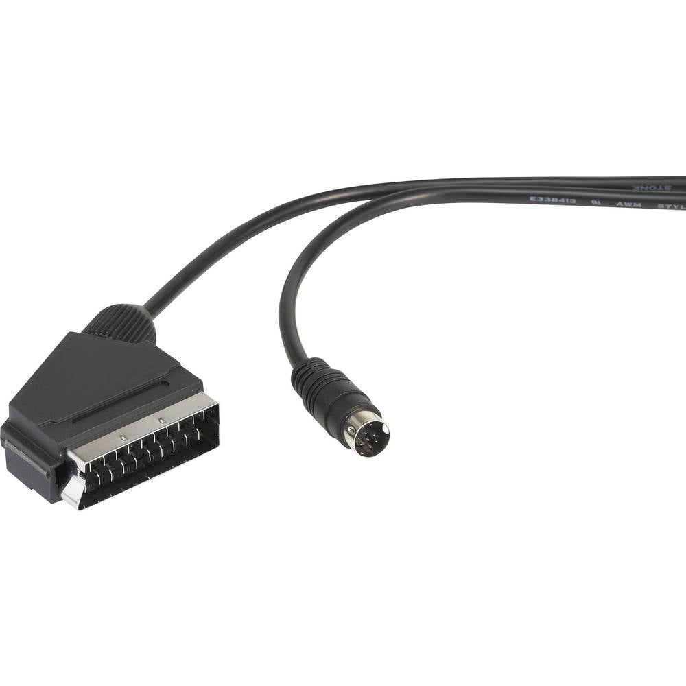 SpeaKa Professional DIN-aansluiting-SCART AV Aansluitkabel [1x Mini-DIN-stekker 1x SCART-stekker] 1.
