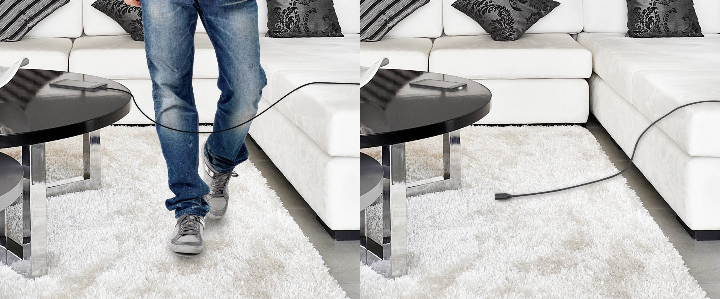 Renkforce USB-Kabel USB 2.0 USB-A Stecker, USB-C® Stecker 1.00 m Schwarz magnetischer Stecker, vergoldete Steckkontakte,-1