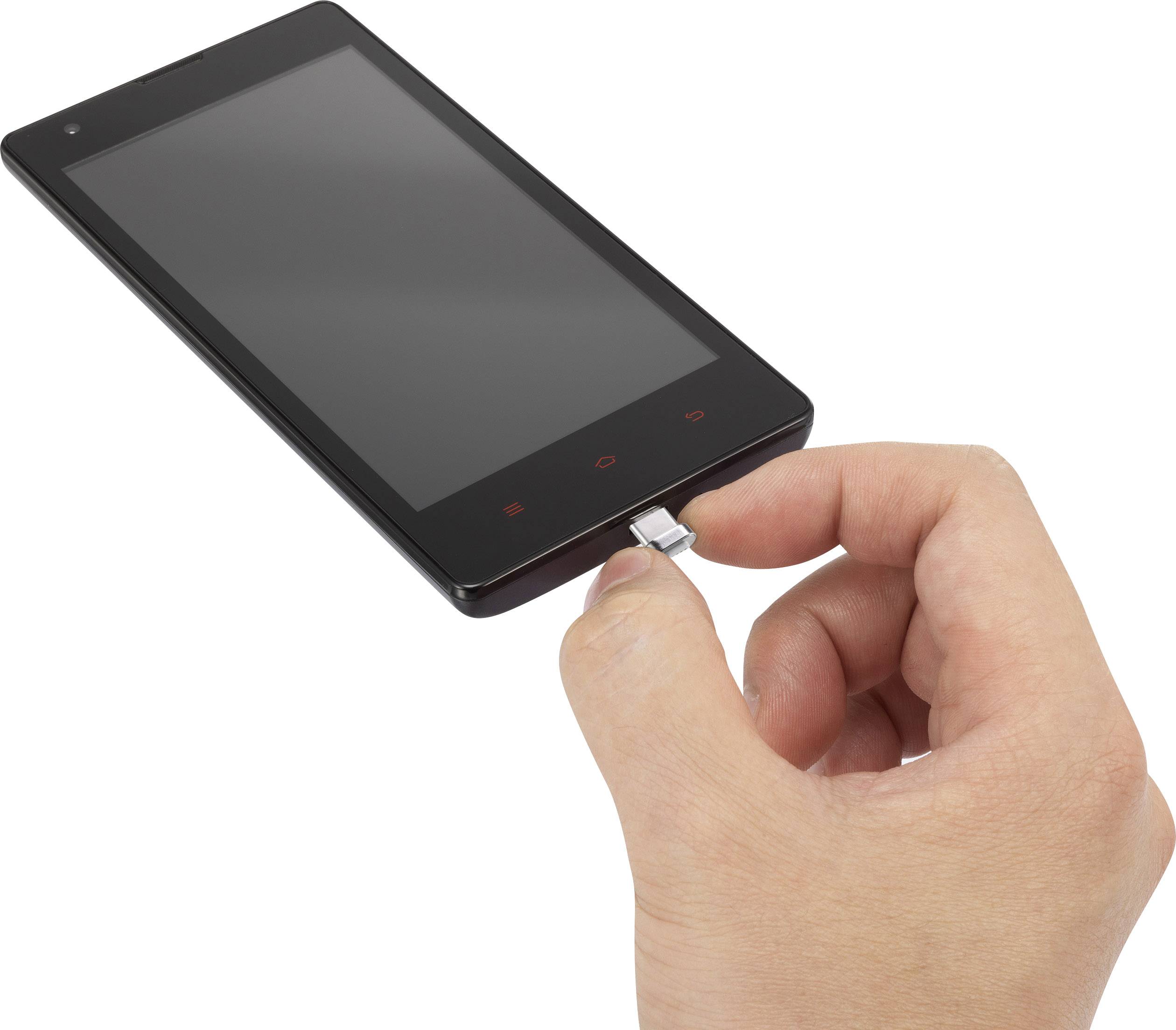 Renkforce USB-Kabel USB 2.0 USB-A Stecker, USB-C® Stecker 1.00 m Schwarz magnetischer Stecker, vergoldete Steckkontakte,-4