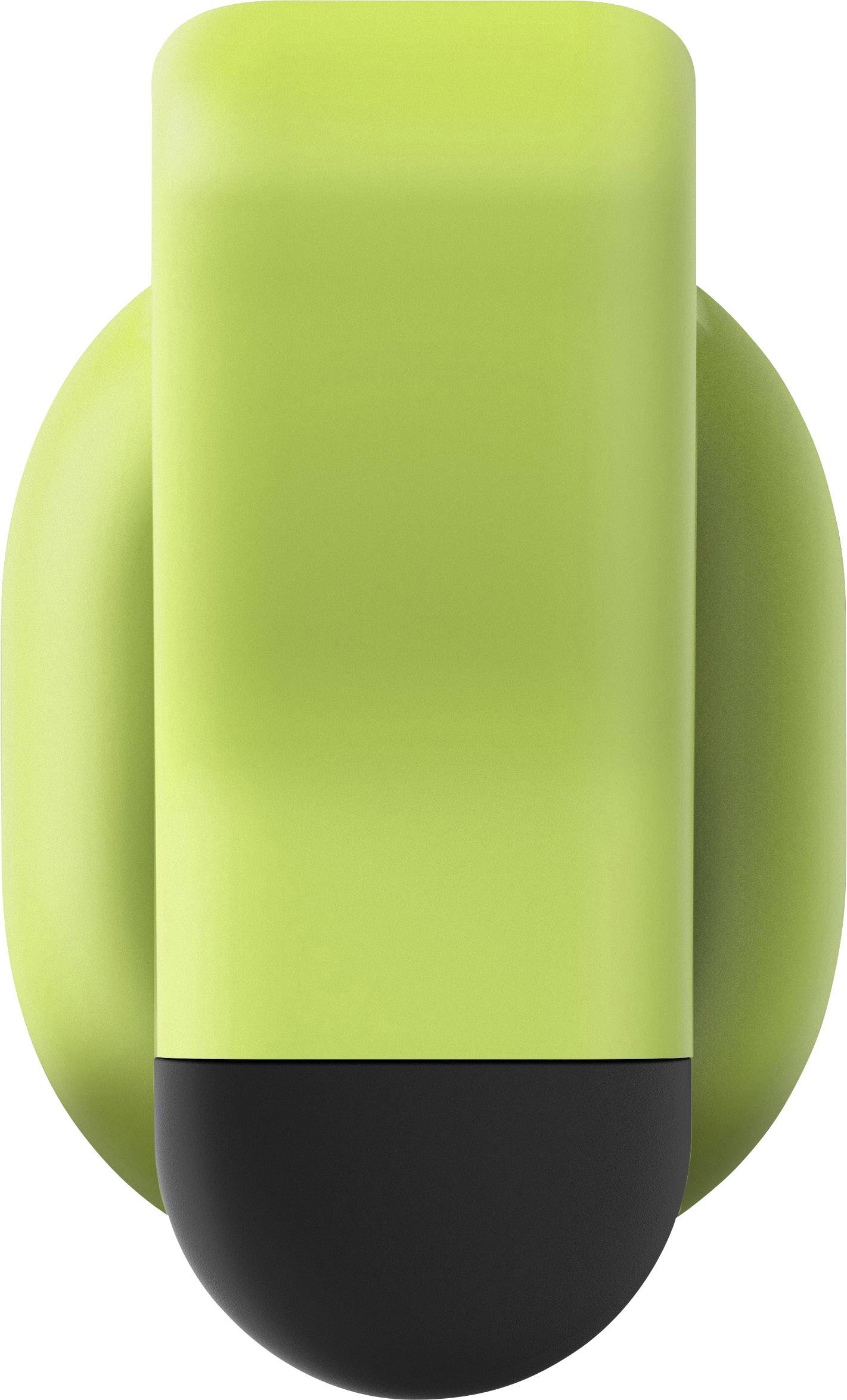 Grüner, vertikaler Marker mit schwarzer Kappe, in der Mitte der Aufnahme.