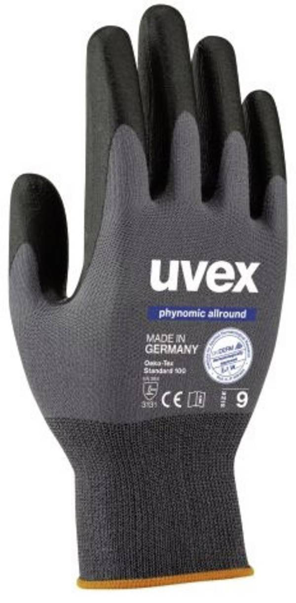 uvex 6004909 phynomic allround Nylon Arbeitshandschuh Größe (Handschuhe): 9 EN 388    1 Paar
