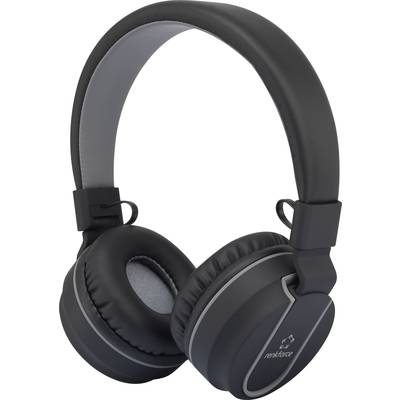 Renkforce RF-BTK-100 On Ear Headset Bluetooth® Schwarz, Grau Headset, Faltbar