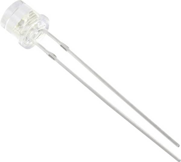 TRU COMPONENTS 1577324 LED bedrahtet  Weiß Zylindrisch 5 mm 600 mcd 90 ° 20 mA