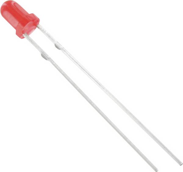 TRU COMPONENTS 1577379 LED bedrahtet Rot Rund 3 mm 125 mcd 60 ° 20 mA