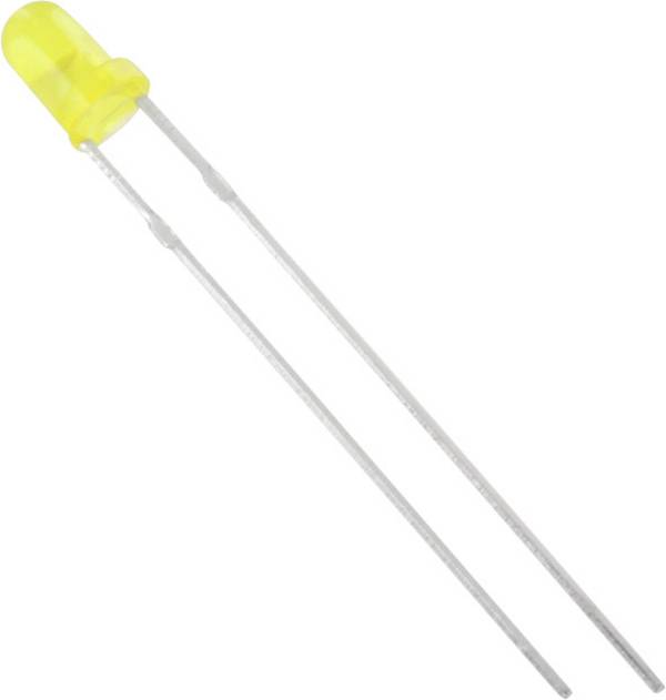 TRU COMPONENTS 1577458 LED bedrahtet  Gelb Rund 3 mm 275 mcd 60 ° 20 mA