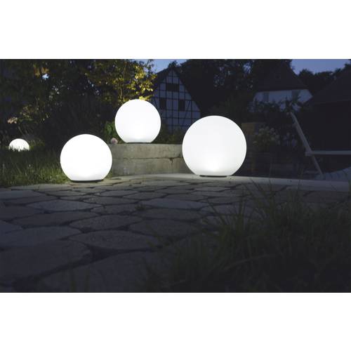 Heitronic 35421 Boule Solar-Dekoleuchte Kugel LED LED fest eingebaut 0.2 W Weiß