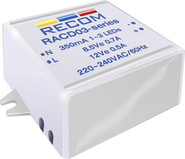 Recom Lighting RACD03-350 LED-Konstantstromquelle 3 W 350 mA 12 V/DC Betriebsspannung max.: 264 V/AC